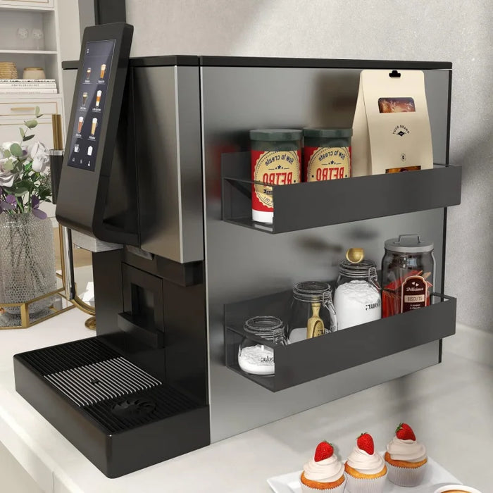Magnetic Fridge Shelf Spice Rack – Black, Space‑Saving Kitchen Organiser