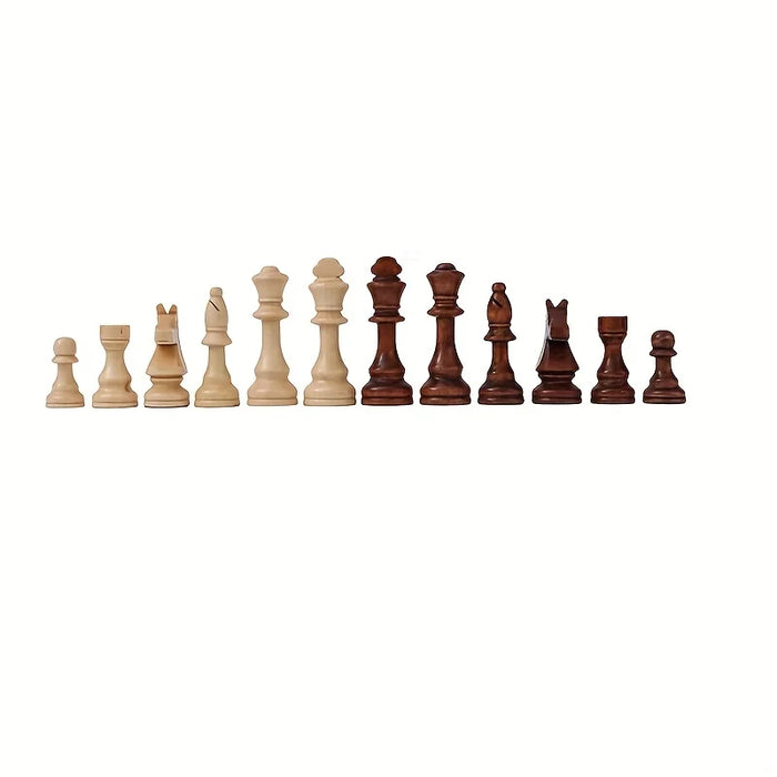 32-Piece Wooden Chess Set with Leather Board — King 110mm (Model 4in)