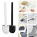 Wall-Mounted Soft TPR Toilet Brush with Removable Handle — Space-Saving