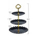 3-Tier ABS Cake Stand — Fruit & Dessert Display (Black or White)