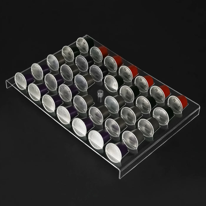 Acrylic Coffee Pod Tray — Holds 34 Nespresso Original Capsules