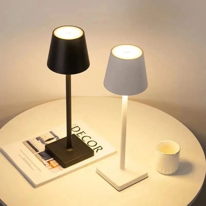 LED Skrivbordslampa - Usb-uppladdningsbar, vattentät, trådlös touch för bar, restaurang, hotellrum - Idealisk belysningslösning för bordets atmosfär inom hotell- och restaurangbranschen
