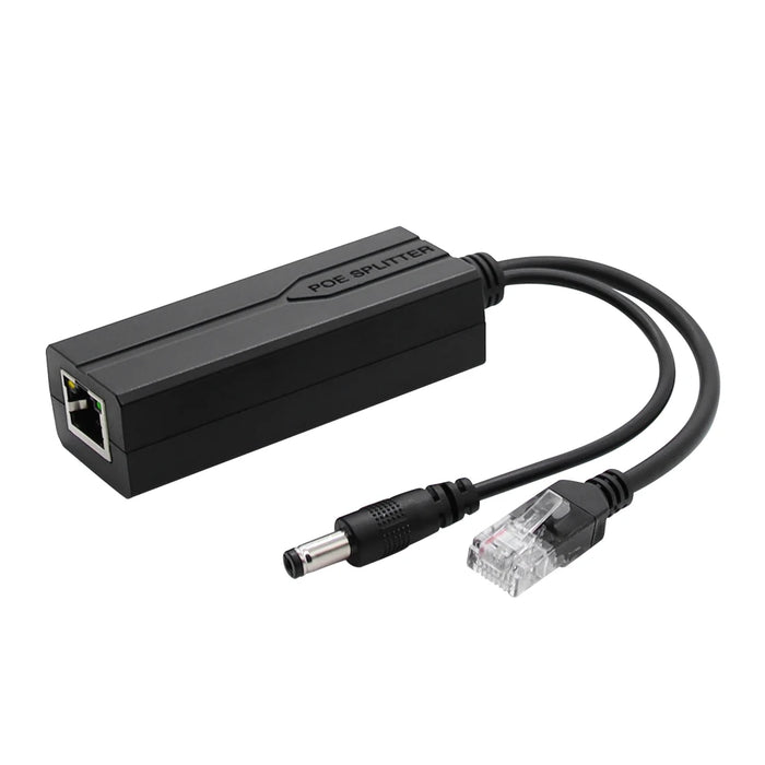 PoE Splitter 48V to 12V/5V IEEE 802.3af Power over Ethernet Adapter (Plug & Play)