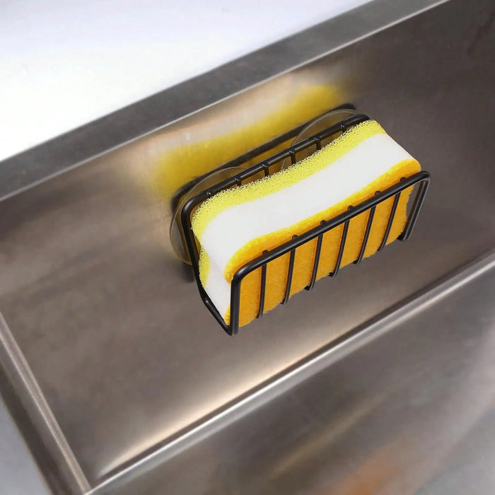 Multifunctional M‑Shaped Sponge Holder — Kitchen Sink Caddy Organizer, Rustproof Iron Sponge Caddy