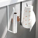 Paper Roll Holder — No-Drill Under-Cabinet Towel & Cling Film Rack (White/Black)