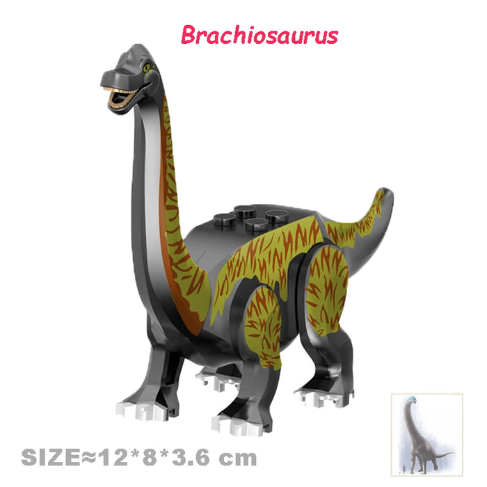 Jurassic Dinosaur Building Set — Triceratops, Velociraptor, T‑Rex, Indominus (Age 6+)