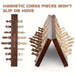 Magnetic Wooden Chess Set 39.37cm (15.5in) Folding Travel Board with 2 Extra Queens
