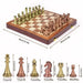 30cm (11.8in) Antique Bronze Foldable Chess Set with Alloy Weighted Pieces