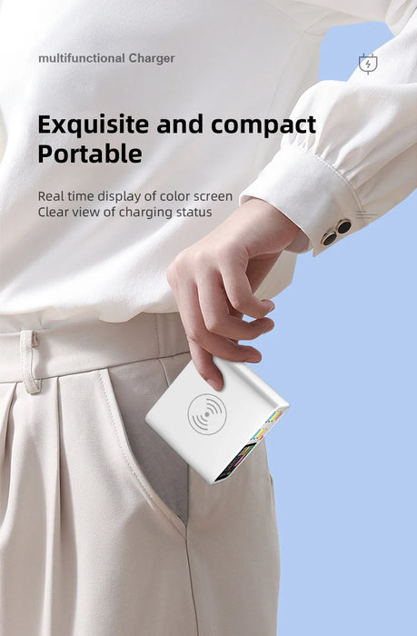 8-Port Wireless Fast Charging Station — 15W Wireless, 65W Total, PD & QC