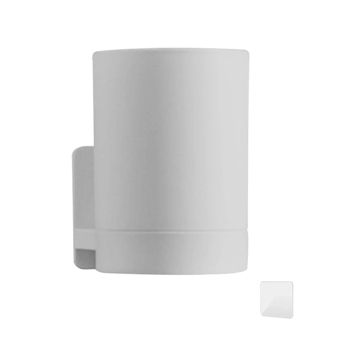 Drill-Free Wall-Mounted Toothbrush & Toothpaste Holder with Removable Cup