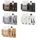 Rustic Wall-Mounted Mail Organiser with Key Hooks & Floating Shelf