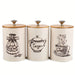3-Piece Kitchen Canister Set — Coffee, Sugar & Tea Storage with Bamboo Lids