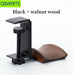 Clip-style Desktop Headphone & Earphone Holder — Aluminium Alloy & Solid Wood