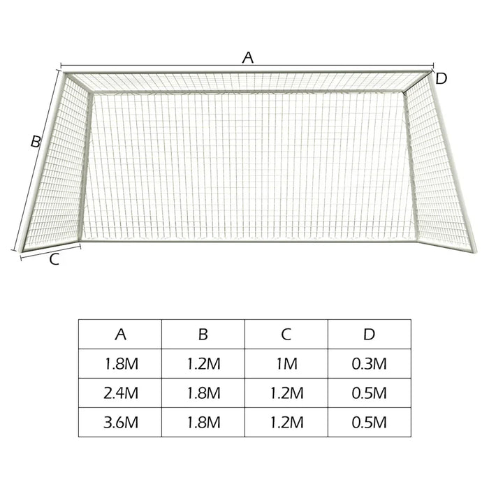 Football Net for Goal Post — High-quality, 1.8×1.2m · 2.4×1.8m · 3.6×1.8m