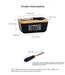 Ceramic Butter & Cheese Storage Box with Bamboo Lid and Knife — 14.8×8.5×6cm