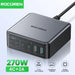 200W GaN 6-in-1 Desktop USB-C PD Charger — 4× USB-C, 2× USB-A