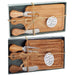 Bamboo Charcuterie Board Set - Wooden Cheese Serving Tray with Cutlery