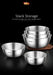 304 Stainless Steel Mixing Bowl (16–30cm) — LFGB Certified with Measuring Scale