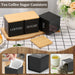 3‑Piece Coffee, Tea & Sugar Canister Set — Metal Jars with Bamboo or Iron Airtight Lids