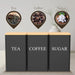 3‑Piece Coffee, Tea & Sugar Canister Set — Stainless Steel with Airtight Bamboo Lids