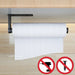 No‑Punch Stainless Steel Paper Towel Holder — Adhesive Kitchen Roll & Wrap Rack