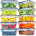 Kitchen Food Container Set — 10× 840ml BPA-Free Plastic, Microwave & Dishwasher Safe, with 10 Stickers & Marker