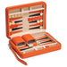 Travel Chess & Backgammon Set with Acrylic Pieces in Leather Case, 25 x 19 x 6 cm