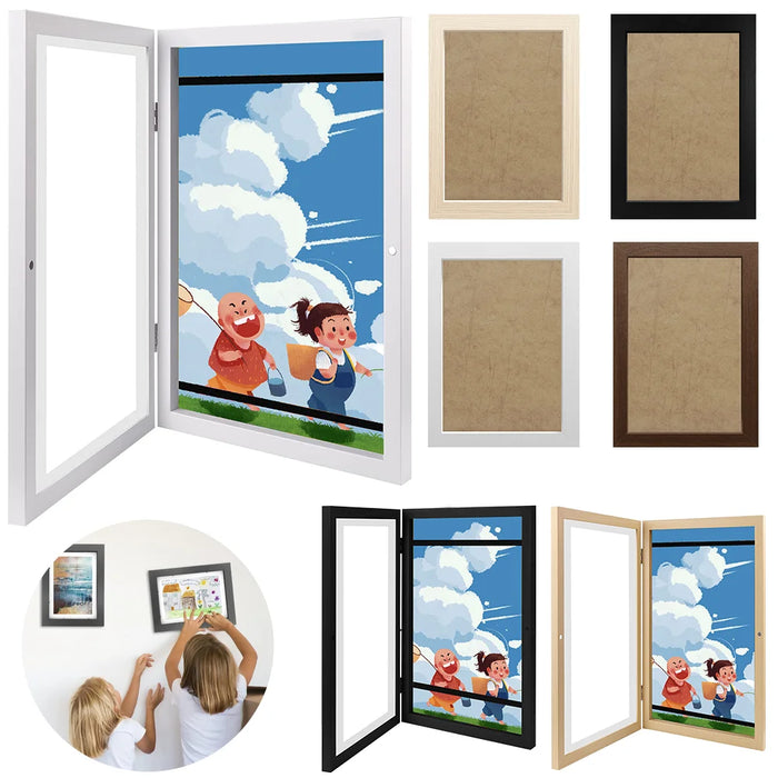 Kids' Interactive Art Frame — Removable A4 Display for Paintings & Photos