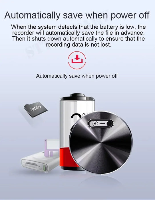 Mini Voice-Activated Recorder Q37 with Built-in Magnet — Portable WAV/MP3 Dictaphone