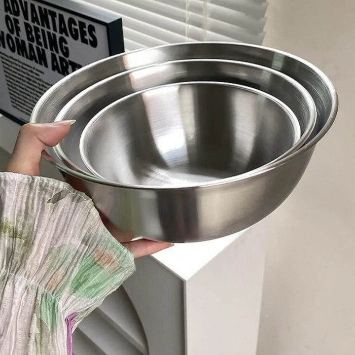 Stainless Steel Cooking Mixing Bowl with Scale — Large Capacity