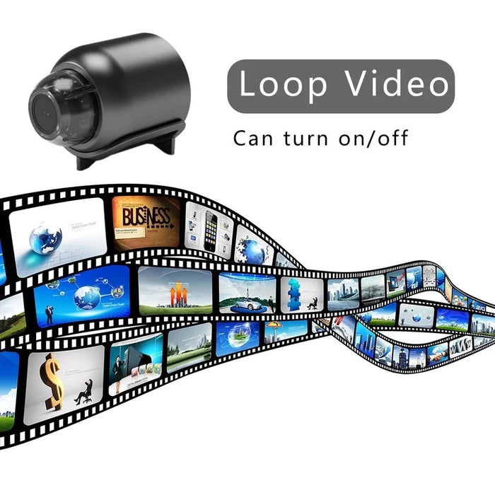 Mini Wifi Camera 1080P - Wireless Surveillance Security with Night Vision, Motion Detection, 160 Degree Audio Recording, Google Play Compatible - Perfect for Baby Monitoring & IP Cam Needs