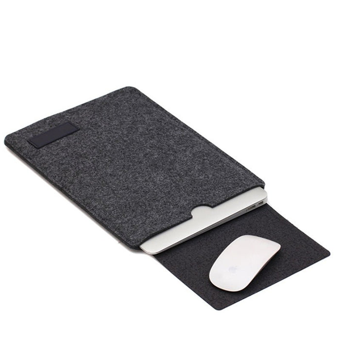 Felt Laptop Bag - Soft Protective Sleeve with Mouse Pad Design for 11-15 inch Laptops, MacBooks, Tablets - Ideal for Students and Professionals - Shopsta EU