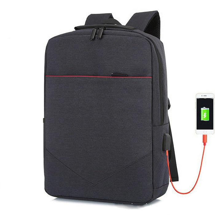 FLAMEHORSE Laptop Bag Backpack - Pure Color Business Casual, USB Charging, Travel Shoulder Bag - For Professionals and Commuters on the Go - Shopsta EU