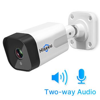 Hiseeu 8CH 5MP NVR Camera System - 4Pcs POE H.265+ IP Security Cameras, Audio, Night Vision 10m, IP66 Waterproof, Onvif - Ideal for Home and Business Security - Shopsta EU