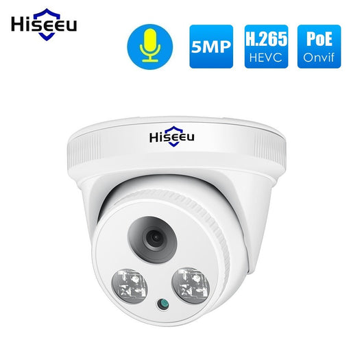 Hiseeu HC615-P-3.6 - 5MP 1920P POE IP Camera with H.265 Audio & ONVIF-Enabled Dome Camera - Designed for Motion Detection, PoE NVR Compatibility & Convenient App Viewing - Shopsta EU