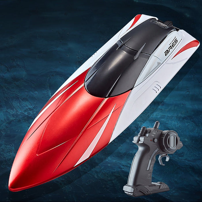 S4 2.4G RC Boat - High Speed LED Light Speedboat, Waterproof 15km/h Electric Racing Vehicle for Lakes & Pools - Perfect Remote Control Toy for Kids & Adults - Shopsta EU