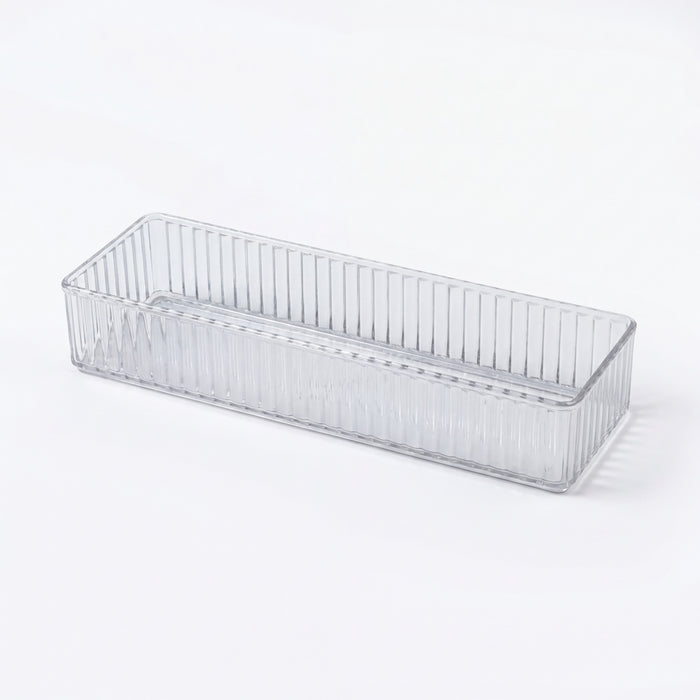 Stackable Acrylic Drawer Organiser — Adjustable Divider Trays for Makeup