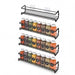 2 or 4‑Pack Spice Jar Rack – Kitchen Cupboard Door & Wall Organiser
