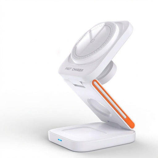 3‑in‑1 Foldable Magnetic Fast Wireless Charger Stand for iPhone 12–17, Apple Watch & AirPods