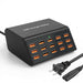100W 15-Port Desktop USB Charger Station — Fast Charge for iPhone, iPad & Samsung