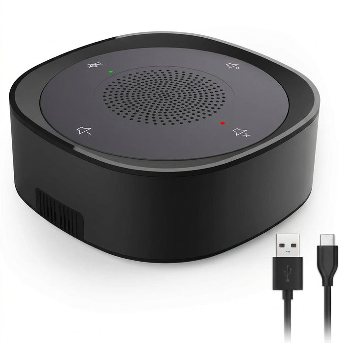 USB Conference Microphone JV801 — Wired Condenser, Touch Control, Omnidirectional, Plug & Play