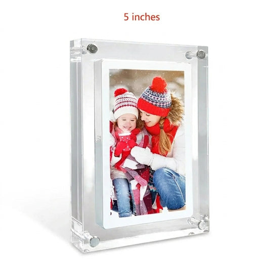 Acrylic Digital Photo Frame 5/7-inch — IPS Screen, 4GB, 1000mAh, Auto-Rotate