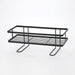 Non-Perforated Single-Tier Bathroom Storage Rack — Compact Toilet Shelf (White/Black)