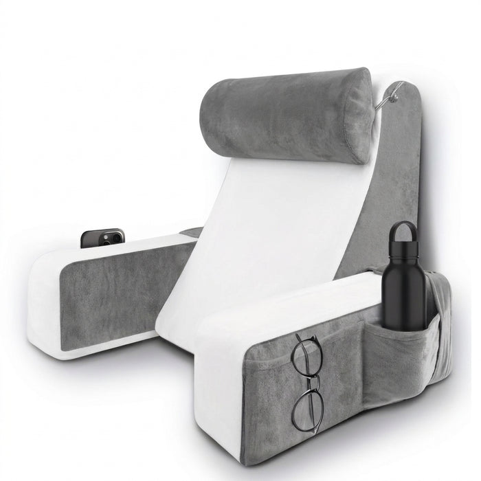 Extra-Large Memory Foam Reading Pillow – Armrest Bed Cushion for Reading, TV & Gaming