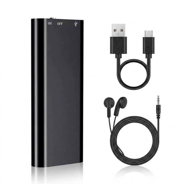 Ultra-slim Mini Voice Recorder — 4/8/16/32GB, WAV/MP3 & USB