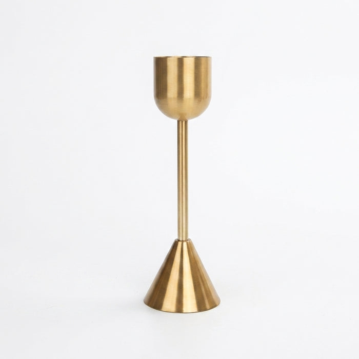 Gold Metal Candle Holder — Aluminium Candlestick for Tables & Events