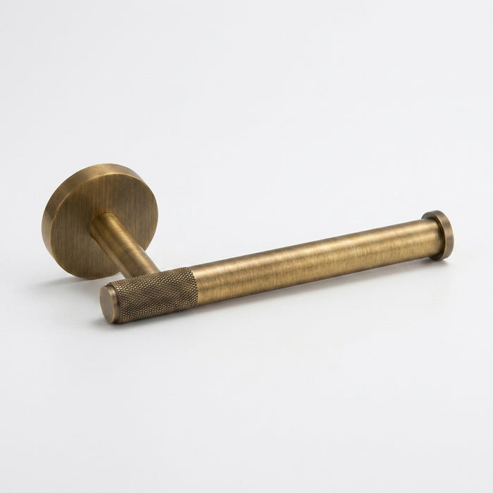 Brass Knurled Antique Bronze Bathroom Hardware – Towel Rack, Toilet Roll Holder & Hook