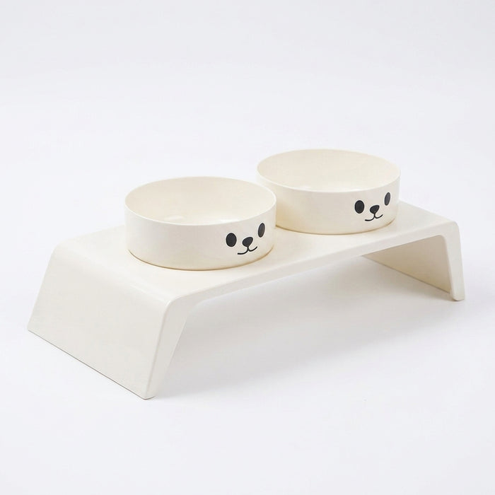 Elevated Pet Feeder with Double Stainless Steel Bowls – Cats & Dogs (Small–Large)