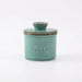 Ceramic Yellow Butter Dish with Lid — Kiln‑Turned Round Countertop Storage
