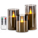 Set of 3 LED Flameless Candles with Remote Control — Flickering Décor Lights for Weddings & Parties